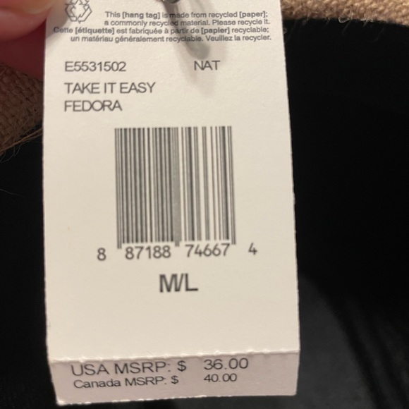 Volcom Fedora style Beige Textured Hat - NWT - Picture 2 of 4